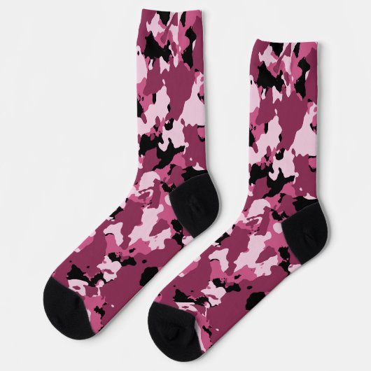 Rosa Camouflage Socken (Linkes Detail)