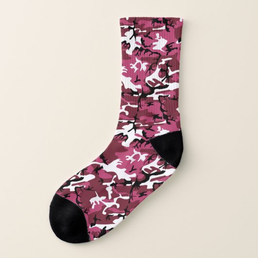 Rosa Camouflage Socken (Links - Außen)