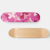 Rosa Camouflage Tarnmuster Skateboard (Horizontal)