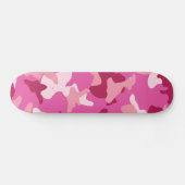 Rosa Camouflage Tarnmuster Skateboard (Horizontal)