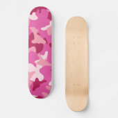 Rosa Camouflage Tarnmuster Skateboard (Vorderseite)