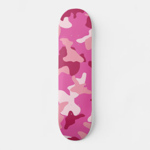 Rosa Camouflage Tarnmuster Skateboard