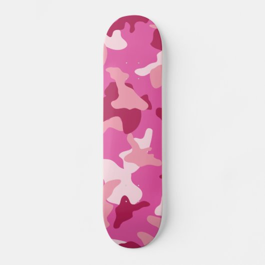 Rosa Camouflage Tarnmuster Skateboard (Vorderseite)
