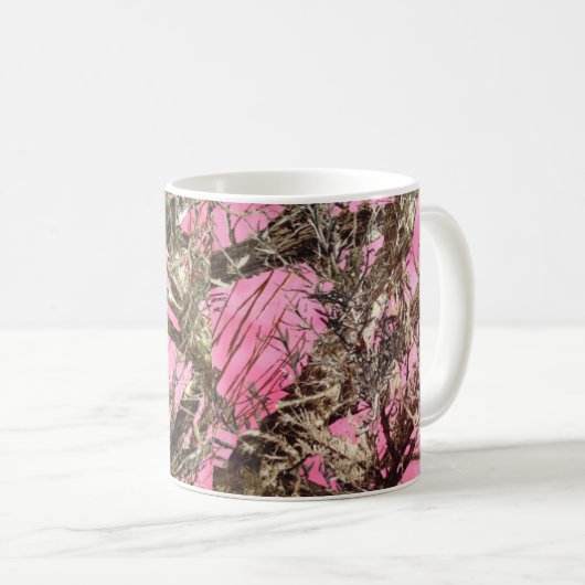 Rosa Camouflage - Tarnungs-Geschenke - Kaffeetasse (VorderseiteRechts)