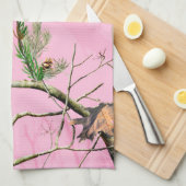 Rosa Camouflage-Tarnungs-Jagd-Küchen-Geschirrtuch Geschirrtuch (Viertel Falte)