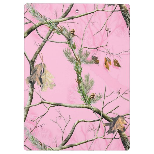 Rosa Camouflage-Tarnungs-Jagd-Mädchen-wirkliches Klemmbrett (Rückseite)