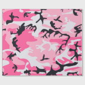 Rosa Camouflage-Tarnungs-Muster Geschenkpapier (Flach)