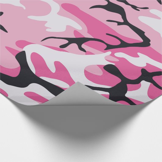 Rosa Camouflage-Tarnungs-Muster Geschenkpapier (Ecke)