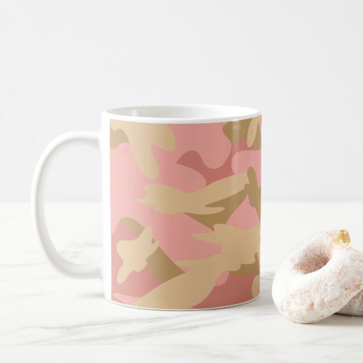 Rosa Camouflage Tasse (Mit Donut)