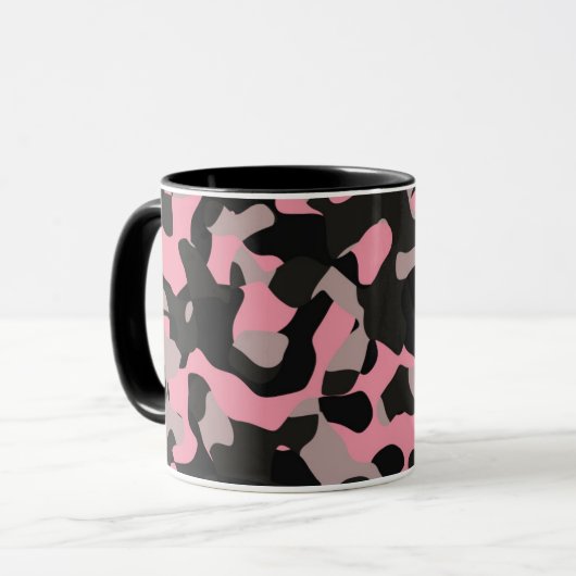 Rosa Camouflage Tasse (Vorderseite Links)