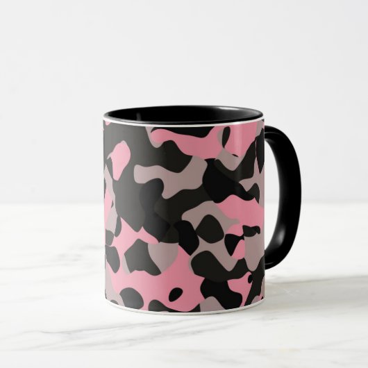 Rosa Camouflage Tasse (VorderseiteRechts)