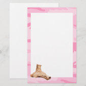Rosa Camouflage und Kampfstiefel Briefpapier (Vorne/Hinten)