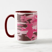 Rosa Camouflagerotwildkopf Tasse (Links)