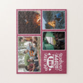 Rosa Camping 4 Fotocollage Keepake Puzzle (Vertikal)