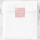 Rosa Candy-Buffet-Aufkleber Quadratischer Aufkleber (Tasche)