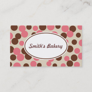 Rosa Candy Dots Visitenkarte