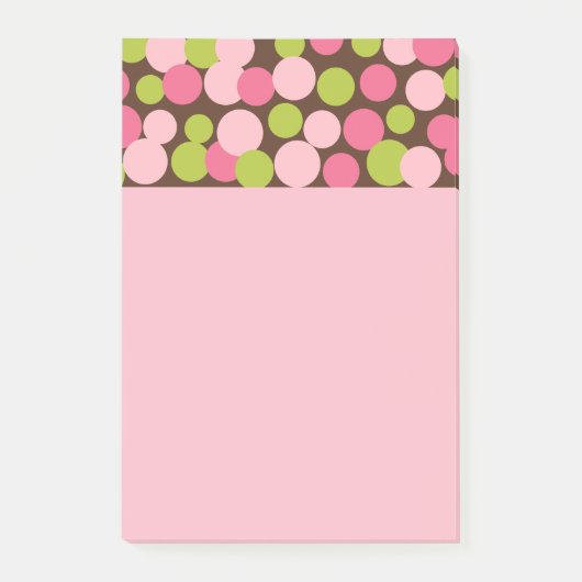 Rosa Candy Polka Dots Post It Notizen (Vorderseite)