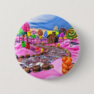 Rosa Candyland Button