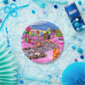 Rosa Candyland - Pappteller (Party)