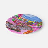 Rosa Candyland - Pappteller (Schrägansicht)