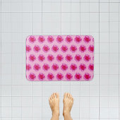 Rosa Carnation Blume Nahtloses Muster auf Bath Mat Badematte