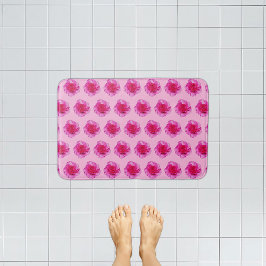 Rosa Carnation Blume Nahtloses Muster auf Bath Mat Badematte