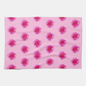 Rosa Carnation Blume Nahtloses Muster auf Geschirrtuch (Horizontal)
