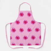 Rosa Carnation Blume Nahtloses Muster auf Schürze (Vorderseite)