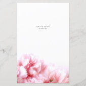 Rosa Carnation Wedding Menü (Rückseite)