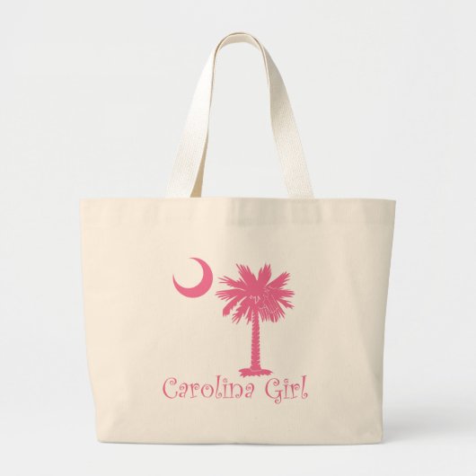 Rosa Carolina-MädchenPalmetto Jumbo Stoffbeutel (Vorne)