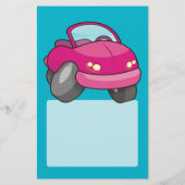 Rosa Cartoon-Auto Flyer (Hinten)