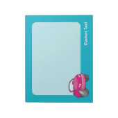 Rosa Cartoon-Auto Notizblock (Rotiert)