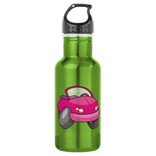 Rosa Cartoon-Auto Trinkflasche