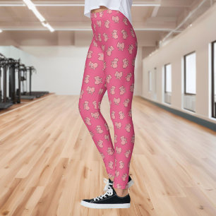 Rosa Cartoon-Elefanten-Leggings Leggings