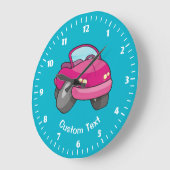 Rosa Cartoon Großuhr Große Wanduhr (Winkel)