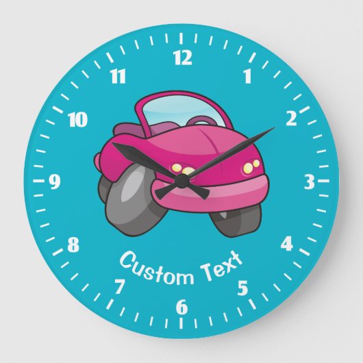 Rosa Cartoon Großuhr Große Wanduhr (Vorderseite)