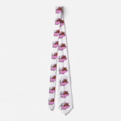 Rosa Cartoon | Hintergrundfarbe auswählen Krawatte (Rückseite)