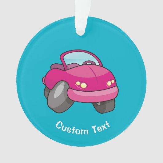 Rosa Cartoon Ornament (Vorderseite)
