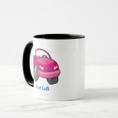 Rosa Cartoon Tasse (Vorderseite Links)