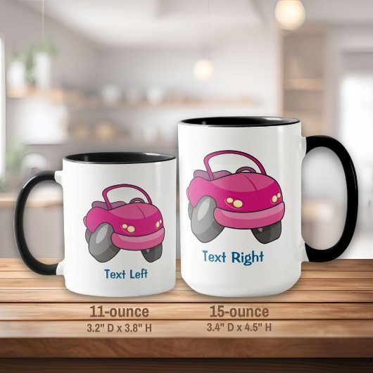 Rosa Cartoon Tasse