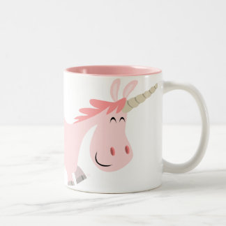 Rosa Cartoonunicorn-Tasse Zweifarbige Tasse