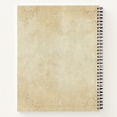 Rosa Centifolia Notebook - Chic Floral Gift Notizblock (Rückseite)