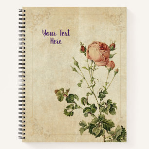Rosa Centifolia Notebook - Chic Floral Gift Notizblock