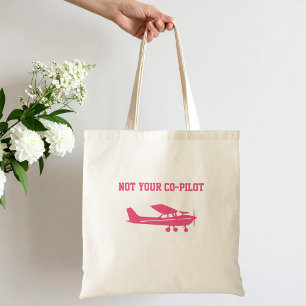 Rosa Cessna-Flugzeug Nicht Dein Co-Pilot Lustiges Tragetasche
