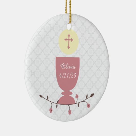 Rosa Chalice und Spitze Keramikornament (Rechts)