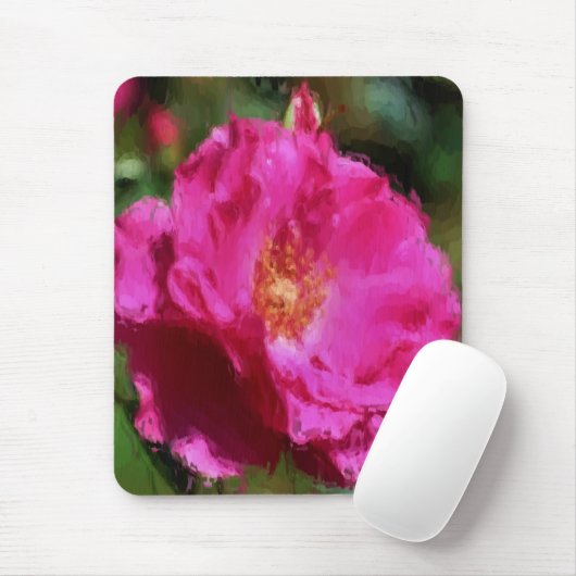 Rosa Chalk Zeichnend Blume Kunst Mousepad (Mit Mouse)
