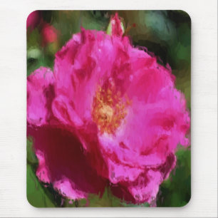 Rosa Chalk Zeichnend Blume Kunst Mousepad