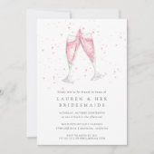 Rosa Champagne | Bridesmaids Einladung (Vorderseite)