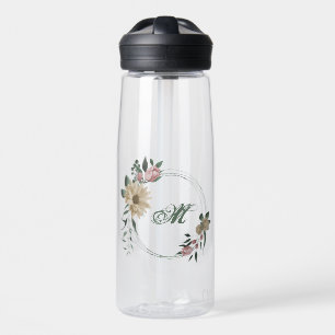rosa & champagner Blumen Grün Trinkflasche