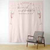 Rosa Champagner Brautparty im Hintergrund Wandteppich (Beispiel)